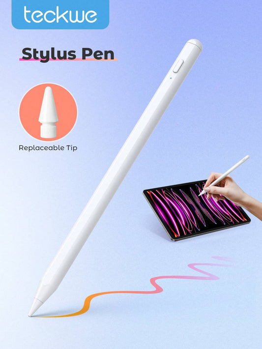 Teckwe Stylus Pen Apple/IPad Pen,Capacitive Stylus Pen,Touch Screen Stylus Pen Compatible With IPad (After 2018) System 12.2 And Above,Automatic Power Off In 5 Minutes & Automatic Magnetic Suction 13g Valentine's Day Gift Christmas Gifts,Must-Haves For Au