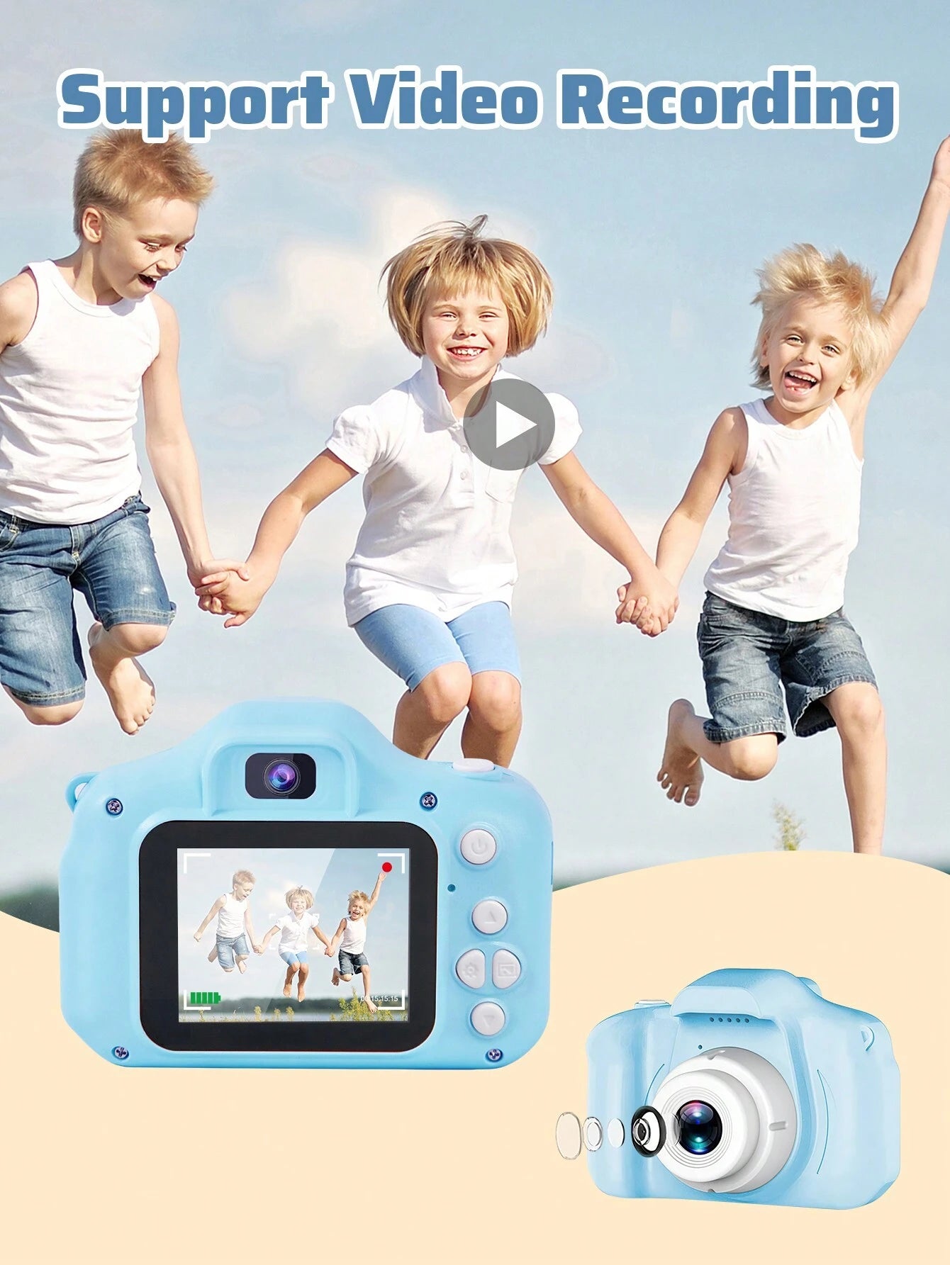 Teckwe Mini Portable Digital Camera,Digital Camera 720P,Taking Photos And Videos Camera Portable Toys,2-Inch Screen 8MP,No TF Card,Birthday Festival Gift Christmas Gifts,Must-Haves For Autumn And Winter Holiday Camping Holiday Essentials Vacation Accessor